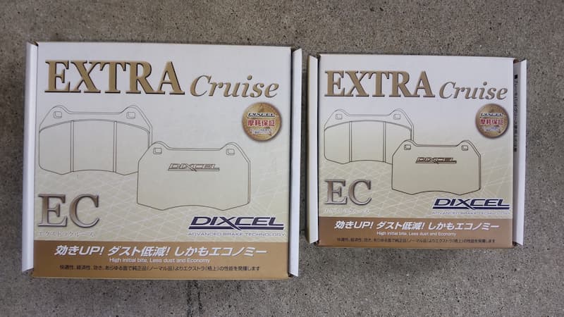 DIXCEL EC ブレーキパッド　フロント、リアの箱